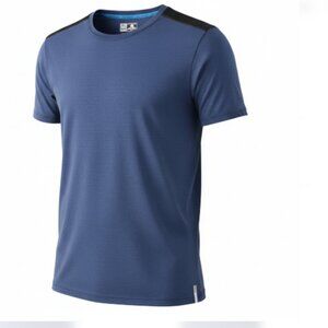 RBX Men's Athletic Shirt Sz M Navy Blue X-Train Performance Short Sleeve EUC